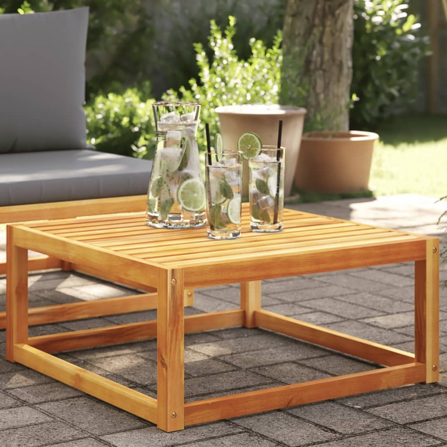 Table de jardin 65x65x29 cm bois massif d'acacia