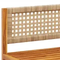 Canapé de jardin sans accoudoirs coussins bois massif d'acacia