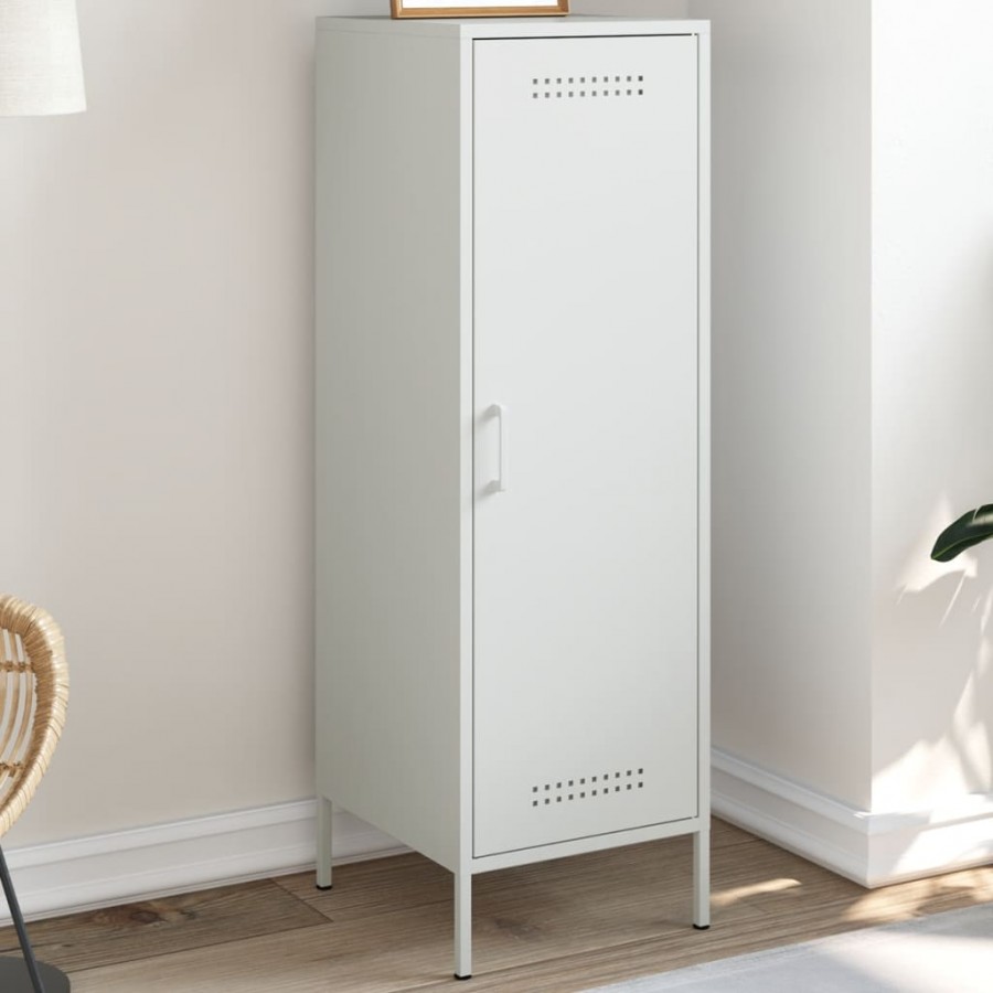 Buffet haut blanc 36x39x113 cm acier