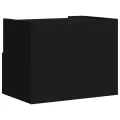 Table de chevet murale noir 45x30x35 cm