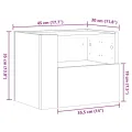 Table de chevet murale noir 45x30x35 cm