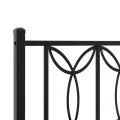 Cadre de lit métal sans matelas avec tête de lit noir 80x200 cm