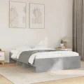 Cadre de lit sans matelas gris béton 140x200 cm bois ingénierie