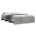 Cadre de lit sans matelas gris béton 140x200 cm bois ingénierie