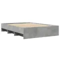 Cadre de lit sans matelas gris béton 140x200 cm bois ingénierie