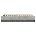 Cadre de lit sans matelas gris béton 140x200 cm bois ingénierie
