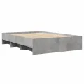 Cadre de lit sans matelas gris béton 140x200 cm bois ingénierie
