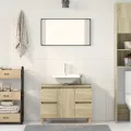 Meuble d'évier chêne sonoma 80x33x60 cm bois d'ingénierie