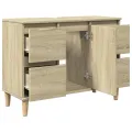 Meuble d'évier chêne sonoma 80x33x60 cm bois d'ingénierie