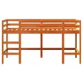 Lit mezzanine d'enfants sans matelas avec échelle 90x200 cm