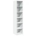 Buffet haut blanc 40x41x185 cm bois d'ingénierie