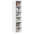 Buffet haut blanc 40x41x185 cm bois d'ingénierie