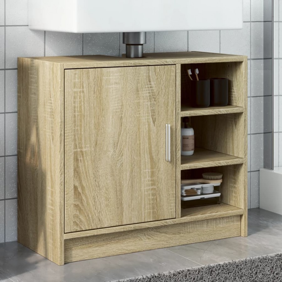 Armoire d'évier chêne sonoma 63x29x55 cm bois d'ingénierie