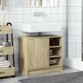 Armoire d'évier chêne sonoma 63x29x55 cm bois d'ingénierie