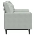 Canapé 2 places avec oreillers gris clair 120 cm velours