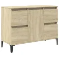 Ensemble de meubles de salle de bain 3 pcs chêne sonoma