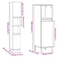 Ensemble de meubles de salle de bain 3 pcs chêne sonoma