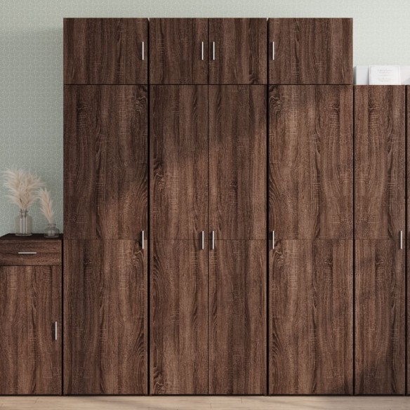 Armoire de rangement chêne brun 70x42,5x225cm bois d'ingénierie