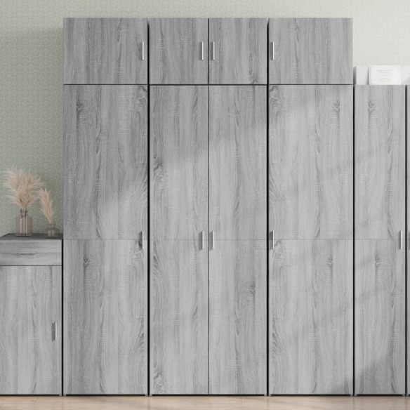 Buffet haut sonoma gris 70x42,5x185 cm bois d'ingénierie