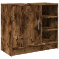 Armoire de lavabo chêne fumé 63x29x55 cm bois d'ingénierie