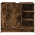 Armoire de lavabo chêne fumé 63x29x55 cm bois d'ingénierie