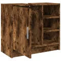Armoire de lavabo chêne fumé 63x29x55 cm bois d'ingénierie