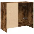 Armoire de lavabo chêne fumé 63x29x55 cm bois d'ingénierie
