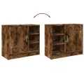 Armoire de lavabo chêne fumé 63x29x55 cm bois d'ingénierie