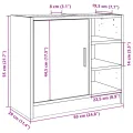 Armoire de lavabo chêne fumé 63x29x55 cm bois d'ingénierie