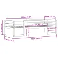 Cadre de lit pour enfants sans matelas 90x190 cm pin massif