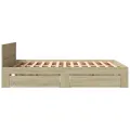 Cadre de lit tête de lit sans matelas chêne sonoma 160x200 cm