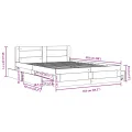 Cadre de lit tête de lit sans matelas chêne sonoma 160x200 cm