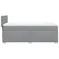cadre de lit avec matelas Gris clair 90x200 cm Tissu