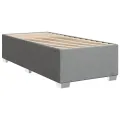cadre de lit avec matelas Gris clair 90x200 cm Tissu