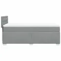 cadre de lit avec matelas Gris clair 90x200 cm Tissu