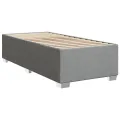 cadre de lit avec matelas Gris clair 90x200 cm Tissu