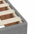 cadre de lit avec matelas Gris clair 90x200 cm Tissu