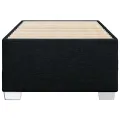 Cadre de lit sans matelas noir 90x200 cm tissu