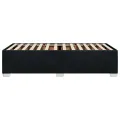 Cadre de lit sans matelas noir 90x200 cm tissu