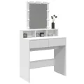 Coiffeuse avec LED blanc 80x41x144,5 cm