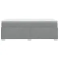 cadre de lit avec matelas gris clair 80x200 cm tissu