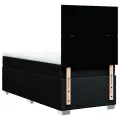 cadre de lit et matelas Noir 80x200 cm Tissu