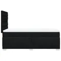 cadre de lit et matelas Noir 80x200 cm Tissu