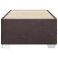 Cadre de lit sans matelas marron foncé 90x190 cm tissu