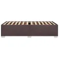 Cadre de lit sans matelas marron foncé 90x190 cm tissu