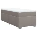 cadre de lit avec matelas Taupe 90x200 cm Tissu