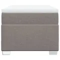 cadre de lit avec matelas Taupe 90x200 cm Tissu