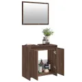 Ensemble de meubles de salle de bain 2 pcs Chêne marron