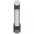 Appliques murales d'extérieur 2 pcs noir acier inoxydable
