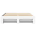Cadre de lit sans matelas blanc 160x200 cm bois d'ingénierie